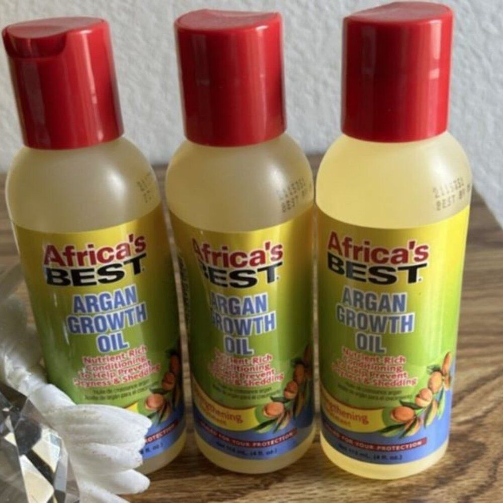 3 Pack Africas Best Argan Growth Oil Strength Treatment 4oz Each BB 06/25 - Picture 2 of 4